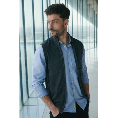 Men's sleeveless zip-up jumper